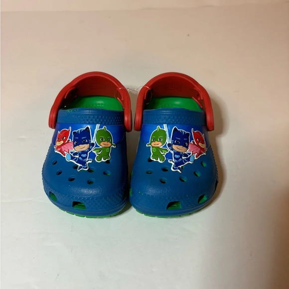 CROCS x PJ Masks Unisex Size 5 C Blue/Green W/straps On Back - Picture 3 of 6